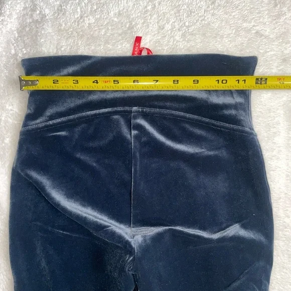 Spanx Nave Blue Velvet Leggings Size Small - Picture 7 of 9